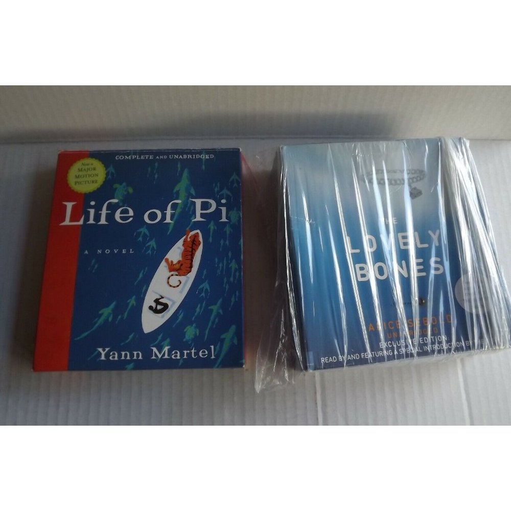 Life of Pi by Yann Martel CD, Unabridged,The Lovely Bones Alice Sebold 9 CDs